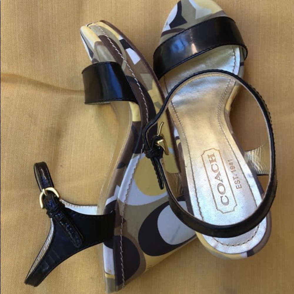 SOLD. Coach Vintage Wedges size 51/2 authentic